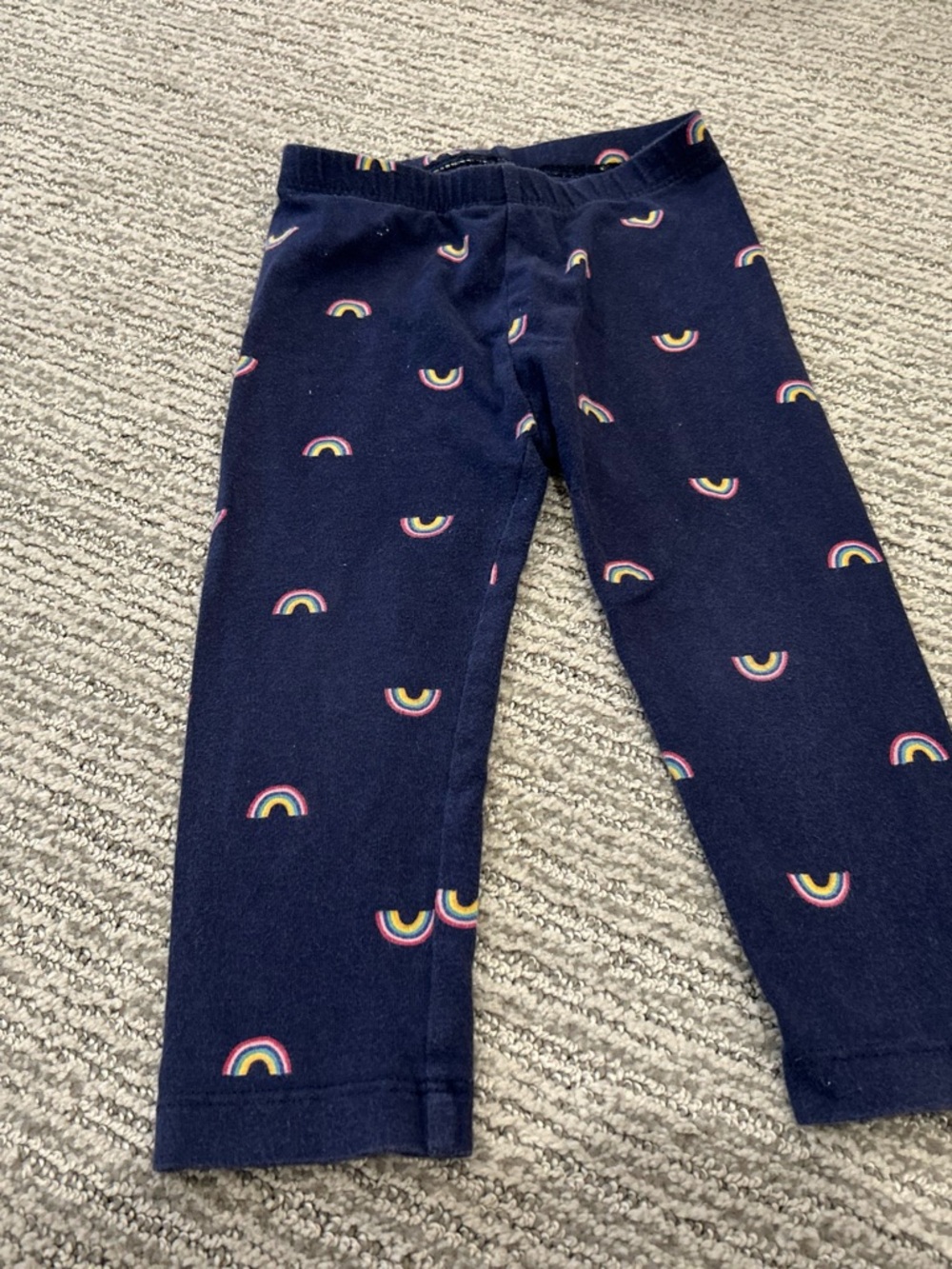 Cat & Jack Navy Leggings with Rainbow Print